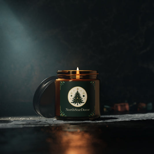 Scented Soy Candle (Multi-Size, Amber Jar)